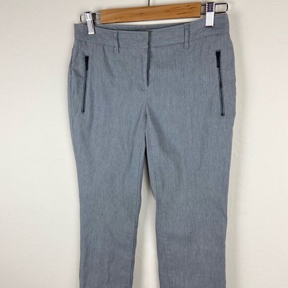 Vince Zip-Pocket Slim Straight Trousers - Gray - Picture 2 of 7